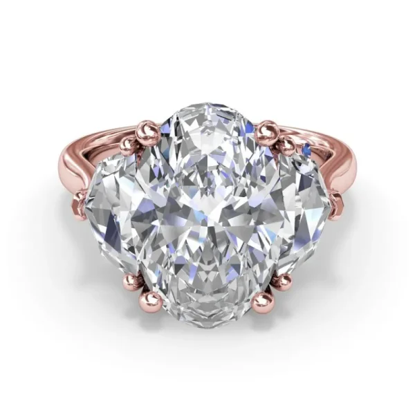 Hot Fana Three Stone Diamond Cadillac Engagement Ring