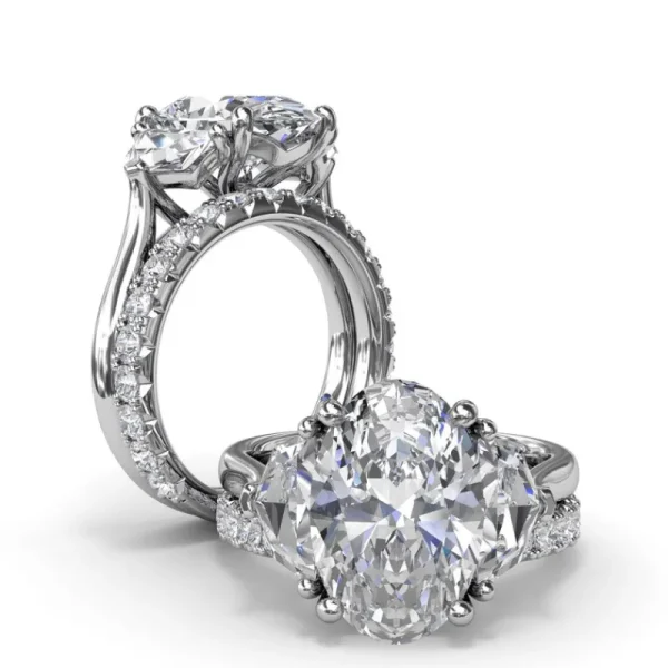 Hot Fana Three Stone Diamond Cadillac Engagement Ring