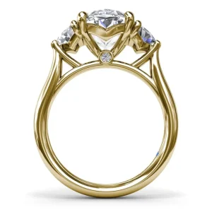 Hot Fana Three Stone Diamond Cadillac Engagement Ring