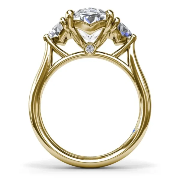 Hot Fana Three Stone Diamond Cadillac Engagement Ring