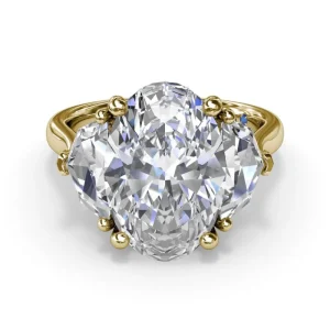 Hot Fana Three Stone Diamond Cadillac Engagement Ring