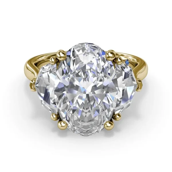 Hot Fana Three Stone Diamond Cadillac Engagement Ring