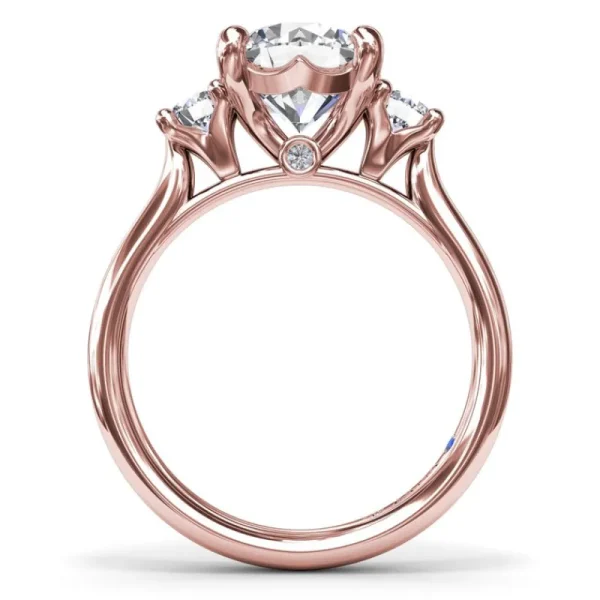 New Fana Three-Stone Round Diamond Engagement Ring