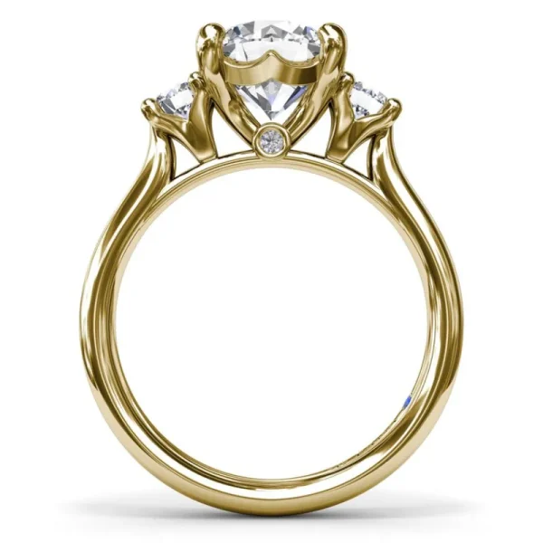 New Fana Three-Stone Round Diamond Engagement Ring