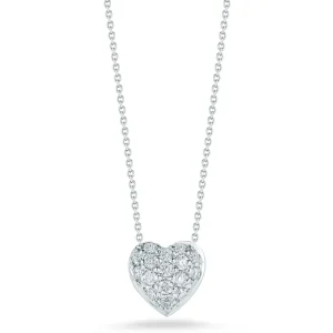 Outlet Roberto Coin Tiny Treasures Diamond Puffed Heart Necklace