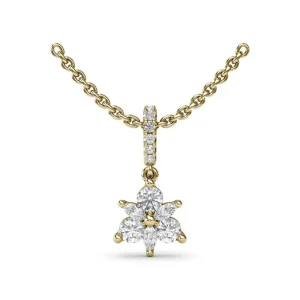 Outlet Fana Trio Stud with Marquise Diamond Pendant