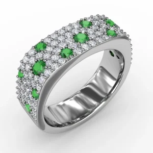 Outlet Fana Under the Stars Emerald-Speckled Diamond Ring