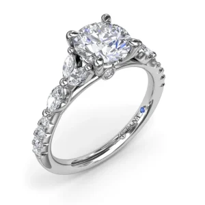 Outlet Fana Vintage Floral Diamond Engagement Ring