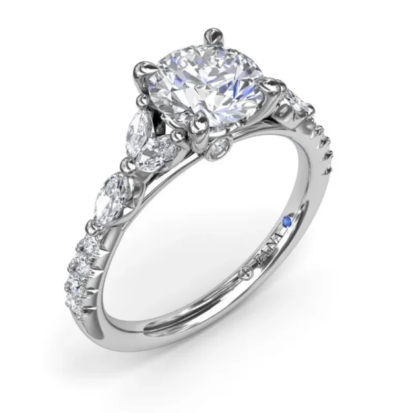 Outlet Fana Vintage Floral Diamond Engagement Ring