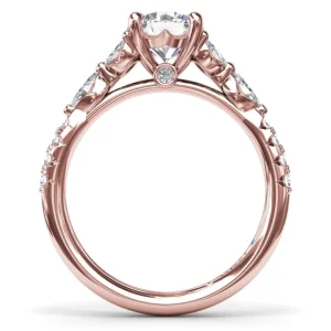 Outlet Fana Vintage Floral Diamond Engagement Ring