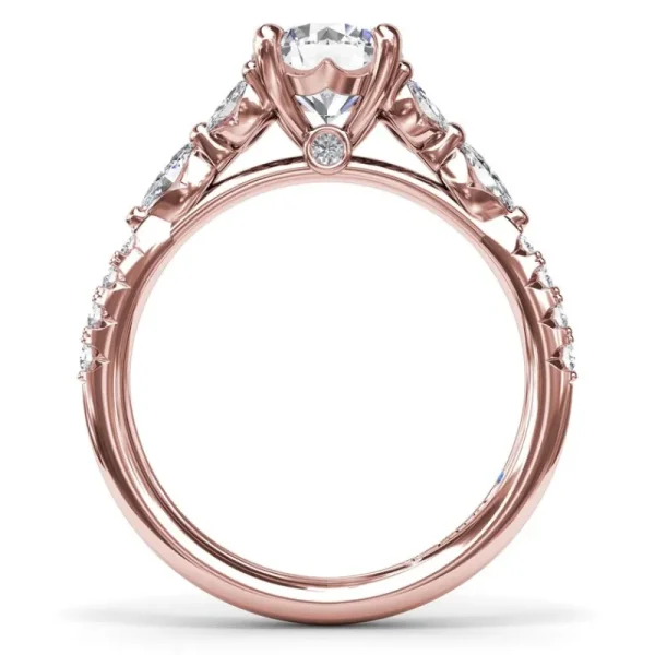 Outlet Fana Vintage Floral Diamond Engagement Ring