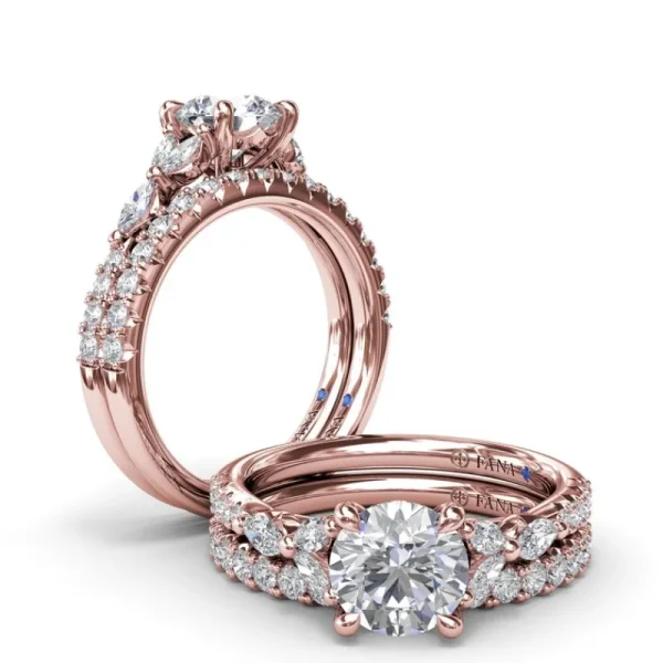 Outlet Fana Vintage Floral Diamond Engagement Ring