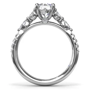 Outlet Fana Vintage Floral Diamond Engagement Ring
