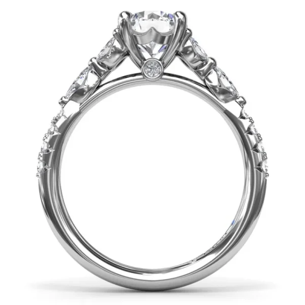 Outlet Fana Vintage Floral Diamond Engagement Ring