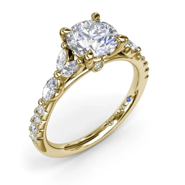 Outlet Fana Vintage Floral Diamond Engagement Ring