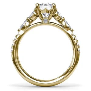 Outlet Fana Vintage Floral Diamond Engagement Ring