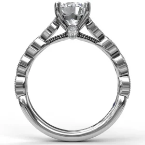 Hot Fana Vintage Marquise Accent Engagement Ring
