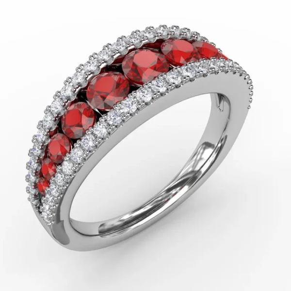 New Fana Walk This Way Ruby and Diamond Ring