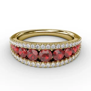 New Fana Walk This Way Ruby and Diamond Ring
