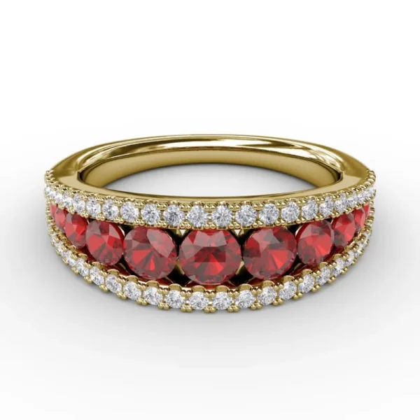 New Fana Walk This Way Ruby and Diamond Ring