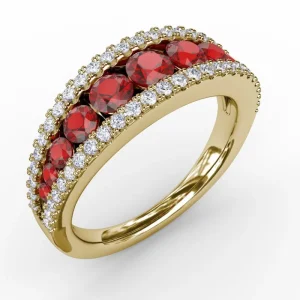 New Fana Walk This Way Ruby and Diamond Ring