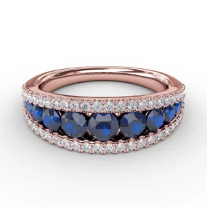 Hot Fana Walk This Way Sapphire and Diamond Ring