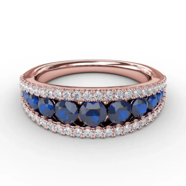 Hot Fana Walk This Way Sapphire and Diamond Ring